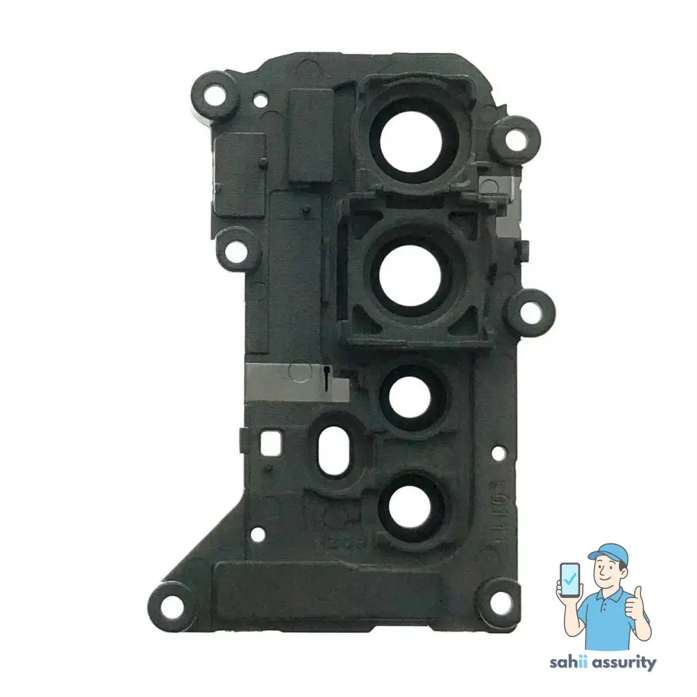 Camera Lens Glass with Frame for Realme Narzo 20 Pro Black thumbnail